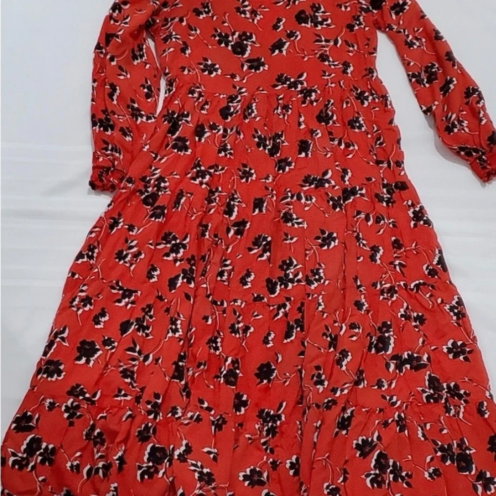 Zara Floral Red Maxi Dress - Picture 3 of 6